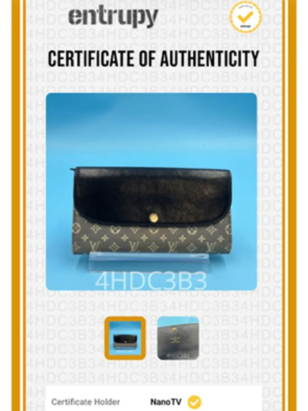 Louis Vuitton Monogram Mini Lin Porte-Trésor International Wallet in blue/navy